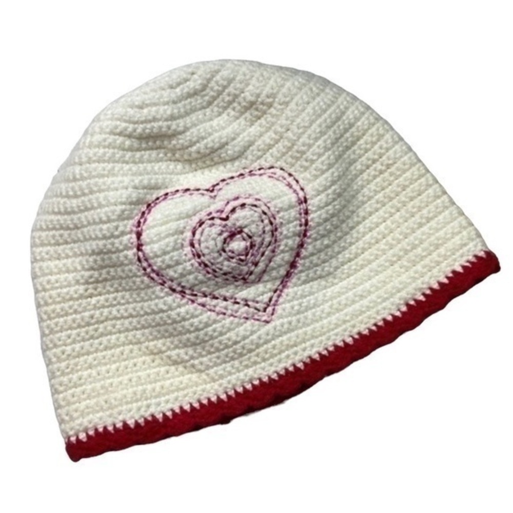 Baby GAP Hat Infant Size up to‎ 6 months Knit Heart Embroidered Beanie Cap Hat